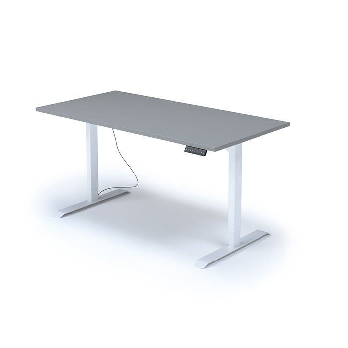 standable standing desk m white grey