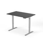2-trins højdejusterbart skrivebord 140 cm grå antracit