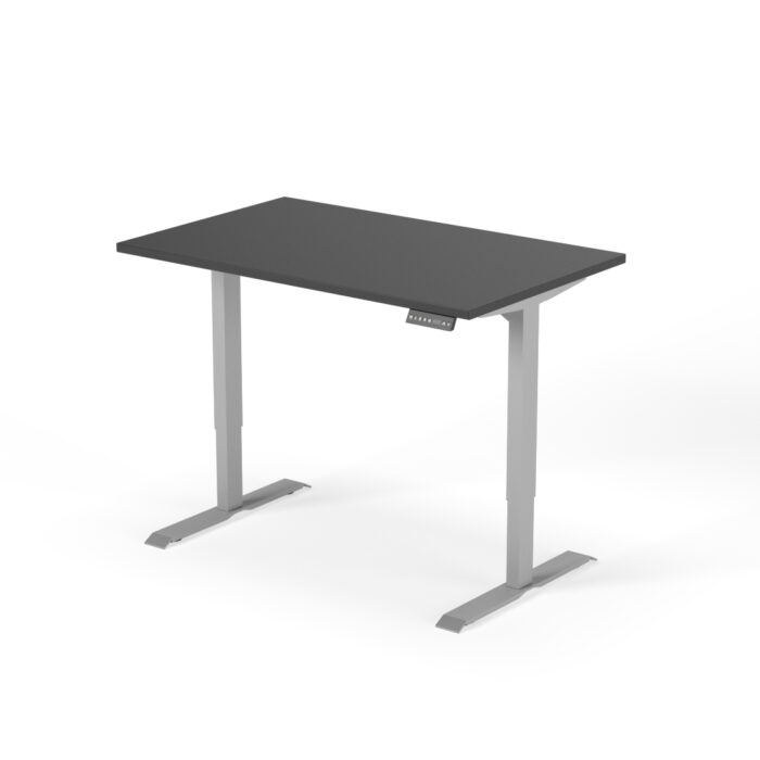 2-stage height adjustable desk 140cm gray anthracite