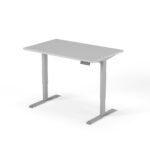 2-trins højdejusterbart skrivebord 140 cm grå grå
