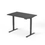 2-trins højdejusterbart skrivebord 140 cm sort antracit