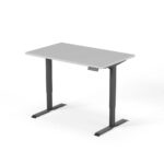 2-stage height adjustable desk 140cm black gray