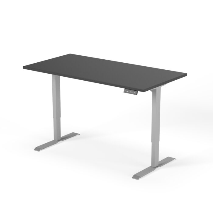 2-stage height adjustable desk 160cm gray anthracite