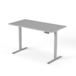2-trins højdejusterbart skrivebord 160 cm grå grå