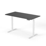 2-trins højdejusterbart skrivebord 160 cm hvid antracit