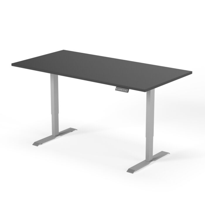 2-trins højdejusterbart skrivebord 180 cm grå antracit