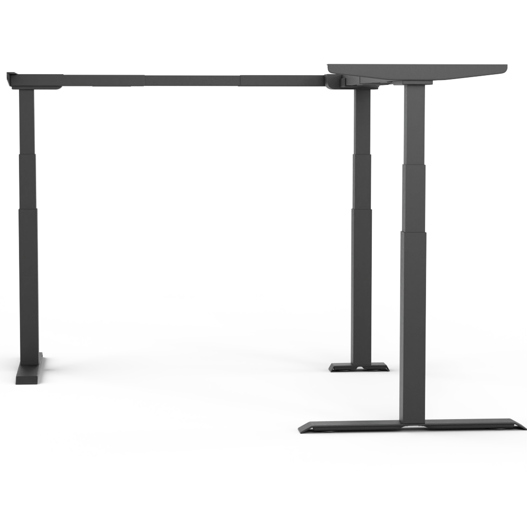 Standable L-Shape table frame side view