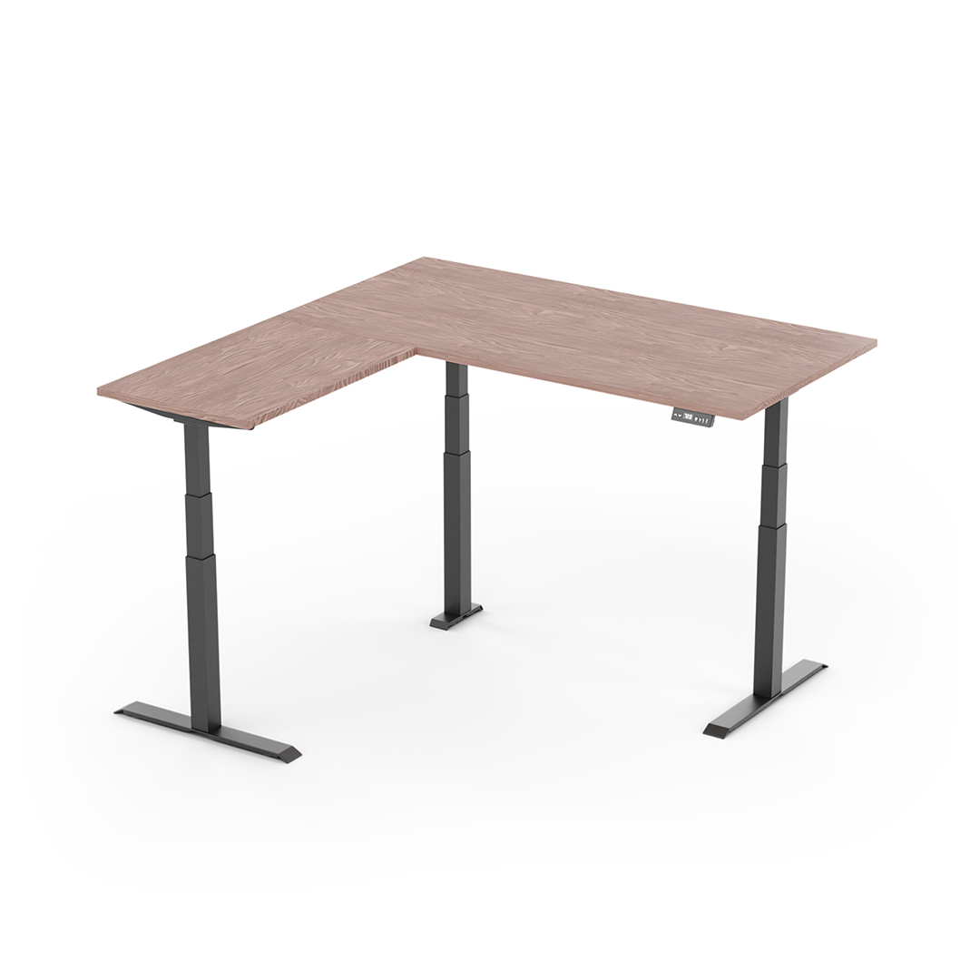 Height adjustable desk L-SHAPE